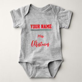 Christmas personalisiert Baby Jersey Bodysuit-Farb Baby Strampler
