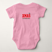 Christmas personalisiert Baby Jersey Bodysuit-Farb Baby Strampler (Rückseite)