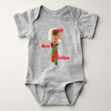 Christmas personalisiert Baby Jersey Bodysuit-Farb
