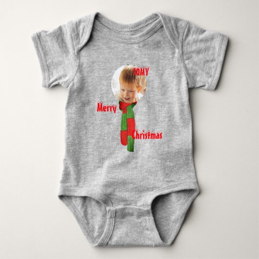 Christmas personalisiert Baby Jersey Bodysuit-Farb Baby Strampler (Vorderseite)