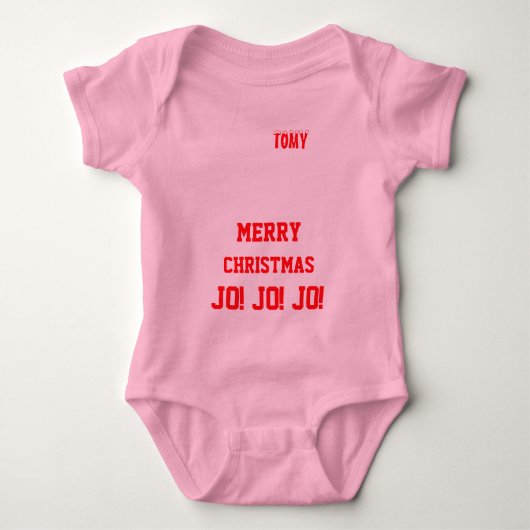 Christmas personalisiert Baby Jersey Bodysuit-Farb Baby Strampler (Vorderseite)