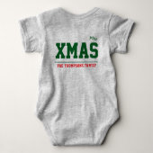 Christmas personalisiert Baby Jersey Bodysuit-Farb Baby Strampler (Rückseite)
