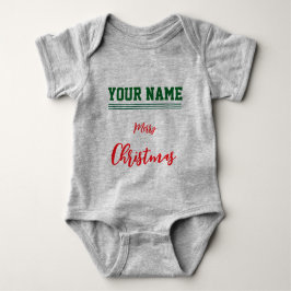 Christmas personalisiert Baby Jersey Bodysuit-Farb Baby Strampler