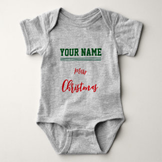 Christmas personalisiert Baby Jersey Bodysuit-Farb Baby Strampler