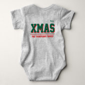 Christmas personalisiert Baby Jersey Bodysuit-Farb Baby Strampler (Rückseite)