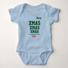 Christmas personalisiert Baby Jersey Bodysuit-Farb Baby Strampler