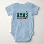 Christmas personalisiert Baby Jersey Bodysuit-Farb Baby Strampler (Rückseite)