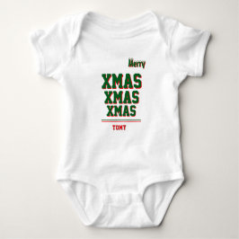Christmas personalisiert Baby Jersey Bodysuit-Farb Baby Strampler