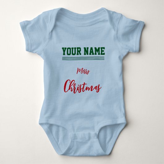 Christmas personalisiert Baby Jersey Bodysuit-Farb Baby Strampler (Vorderseite)