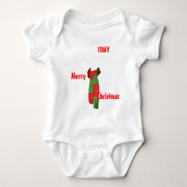 Christmas personalisiert Baby Jersey Bodysuit-Farb Baby Strampler