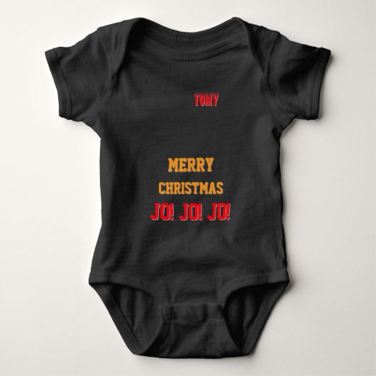 Christmas personalisiert Baby Jersey Bodysuit-Farb Baby Strampler (Vorderseite)