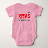 Christmas personalisiert Baby Jersey Bodysuit-Farb Baby Strampler (Rückseite)