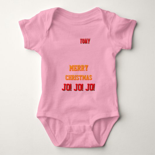 Christmas personalisiert Baby Jersey Bodysuit-Farb Baby Strampler (Vorderseite)