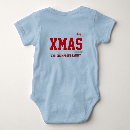 Christmas personalisiert Baby Jersey Bodysuit-Farb Baby Strampler (Rückseite)