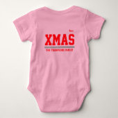 Christmas personalisiert Baby Jersey Bodysuit-Farb Baby Strampler (Rückseite)