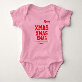 Christmas personalisiert Baby Jersey Bodysuit-Farb Baby Strampler