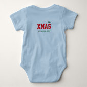 Christmas personalisiert Baby Jersey Bodysuit-Farb Baby Strampler (Rückseite)