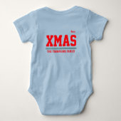 Christmas personalisiert Baby Jersey Bodysuit-Farb Baby Strampler (Rückseite)