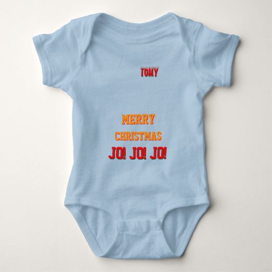 Christmas personalisiert Baby Jersey Bodysuit-Farb Baby Strampler (Vorderseite)