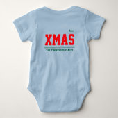 Christmas personalisiert Baby Jersey Bodysuit-Farb Baby Strampler (Rückseite)