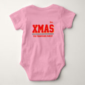 Christmas personalisiert Baby Jersey Bodysuit-Farb Baby Strampler (Rückseite)