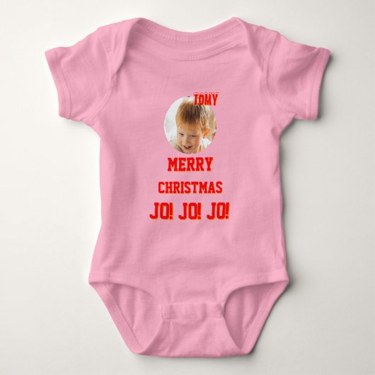 Christmas personalisiert Baby Jersey Bodysuit-Farb Baby Strampler (Vorderseite)