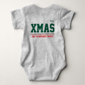 Christmas personalisiert Baby Jersey Bodysuit-Farb Baby Strampler (Rückseite)