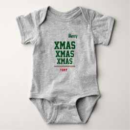 Christmas personalisiert Baby Jersey Bodysuit-Farb Baby Strampler