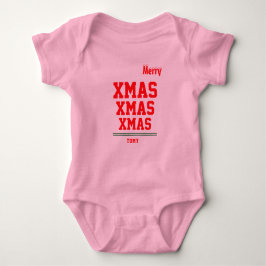 Christmas personalisiert Baby Jersey Bodysuit-Farb Baby Strampler