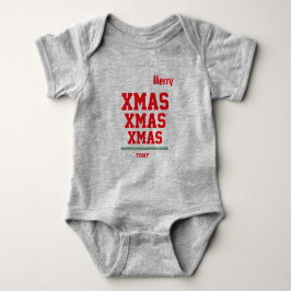 Christmas personalisiert Baby Jersey Bodysuit-Farb Baby Strampler