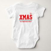 Christmas personalisiert Baby Jersey Bodysuit-Farb Baby Strampler (Rückseite)