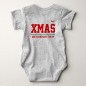 Christmas personalisiert Baby Jersey Bodysuit-Farb Baby Strampler (Rückseite)