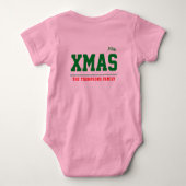 Christmas personalisiert Baby Jersey Bodysuit-Farb Baby Strampler (Rückseite)