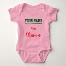 Christmas personalisiert Baby Jersey Bodysuit-Farb Baby Strampler