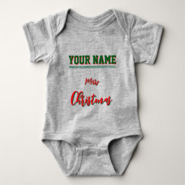 Christmas personalisiert Baby Jersey Bodysuit-Farb Baby Strampler