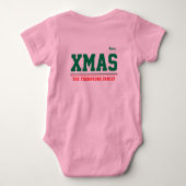 Christmas personalisiert Baby Jersey Bodysuit-Farb Baby Strampler (Rückseite)