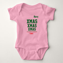 Christmas personalisiert Baby Jersey Bodysuit-Farb Baby Strampler