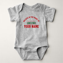 Christmas personalisiert Baby Jersey Bodysuit-Farb