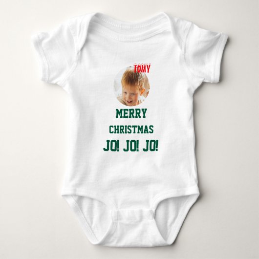 Christmas personalisiert Baby Jersey Bodysuit-Farb Baby Strampler (Vorderseite)