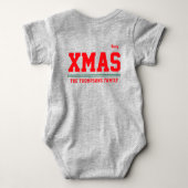 Christmas personalisiert Baby Jersey Bodysuit-Farb Baby Strampler (Rückseite)