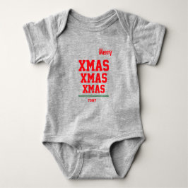 Christmas personalisiert Baby Jersey Bodysuit-Farb Baby Strampler