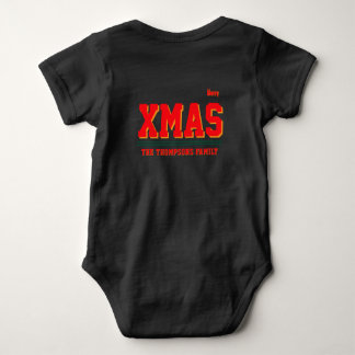 Christmas personalisiert Baby Jersey Bodysuit-Farb Strampler