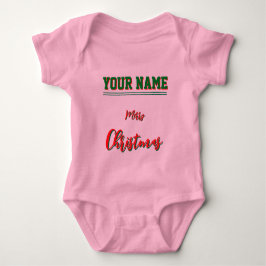 Christmas personalisiert Baby Jersey Bodysuit-Farb Strampler