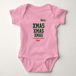 Christmas personalisiert Baby Jersey Bodysuit-Farb Strampler