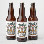 Christmas Personalisiert Reinbeer Bierflaschenetikett (Flaschen)
