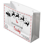 Christmas | Personalisierte Weihnachtsgeschenktasc Große Geschenktüte (Vorderseite Schrägansicht)