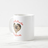 Christmas Personalized Cat Heart Photo Frame Kaffeetasse (Vorderseite Links)