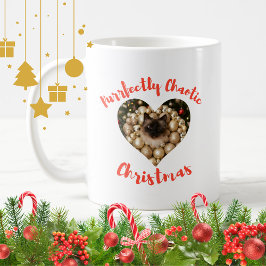 Christmas Personalized Cat Heart Photo Frame Kaffeetasse