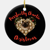 Christmas Personalized Cat Heart Photo Frame Keramik Ornament (Hinten)