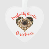 Christmas Personalized Cat Heart Photo Frame Ornament (Rückseite)